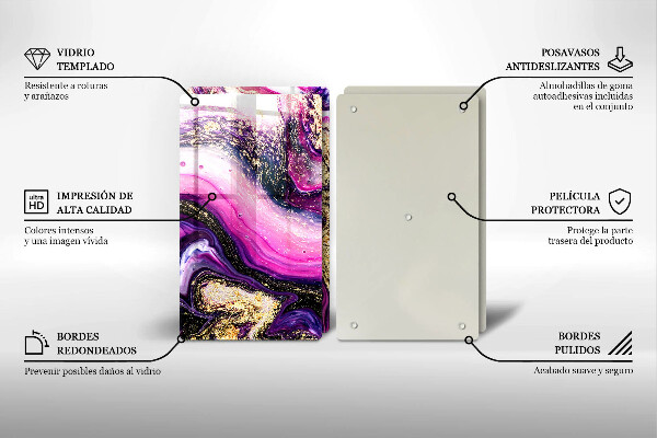 Skyddsplatta för spis Abstrakt design guld