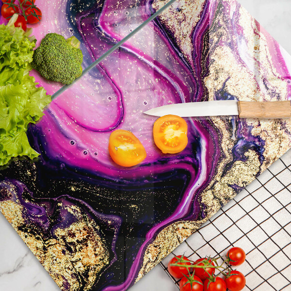 Skyddsplatta för spis Abstrakt design guld