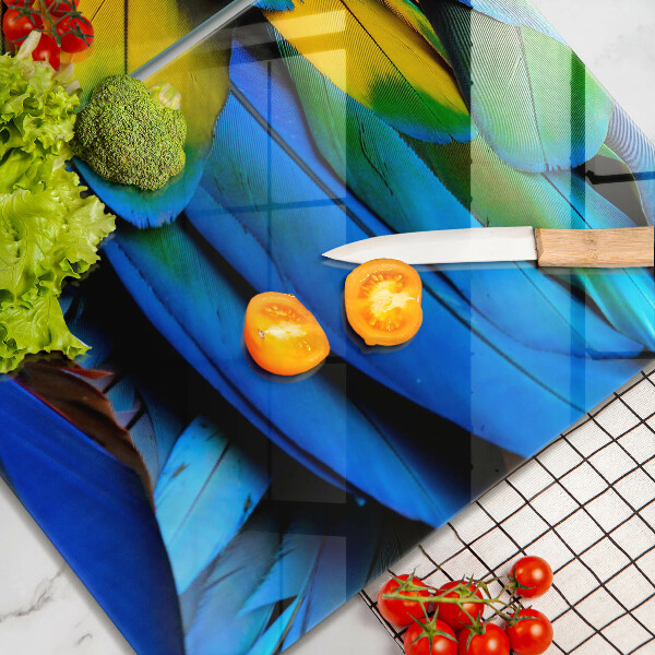 Kokkärlskydd Färgglada papegojfjädrar