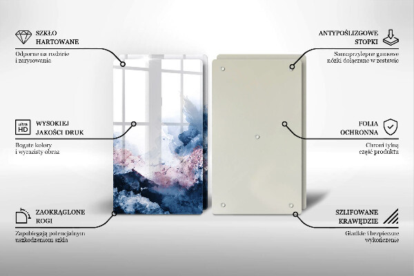 Skydd för spis Abstrakt målade berg