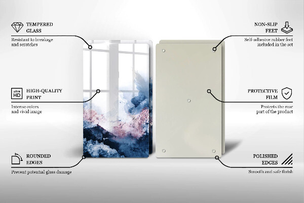 Skydd för spis Abstrakt målade berg