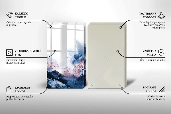 Skydd för spis Abstrakt målade berg