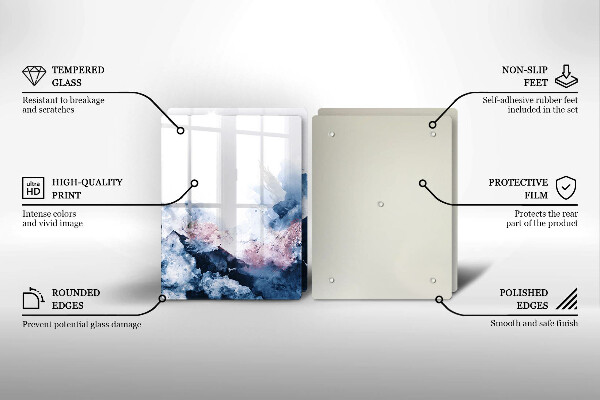 Skydd för spis Abstrakt målade berg