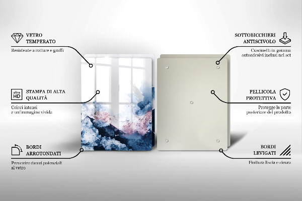 Skydd för spis Abstrakt målade berg