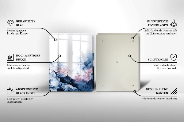 Skydd för spis Abstrakt målade berg