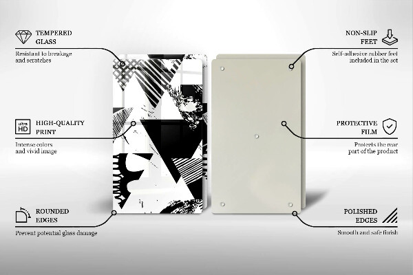 Skydd för spis Geometriska trianglar