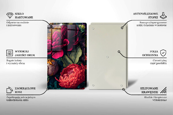 Skydd för spis Vackra blommor