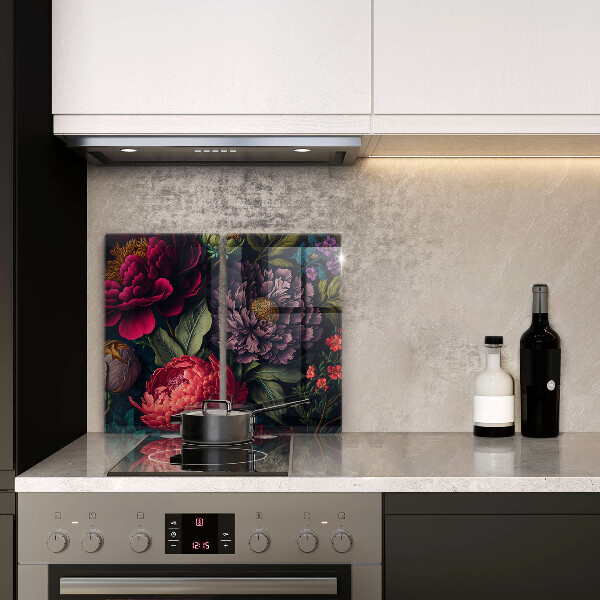 Skydd för spis Vackra blommor