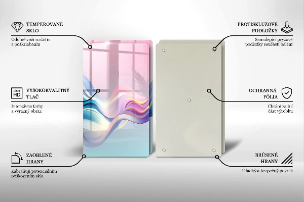 Skyddsplatta för spis Pastell abstraktion