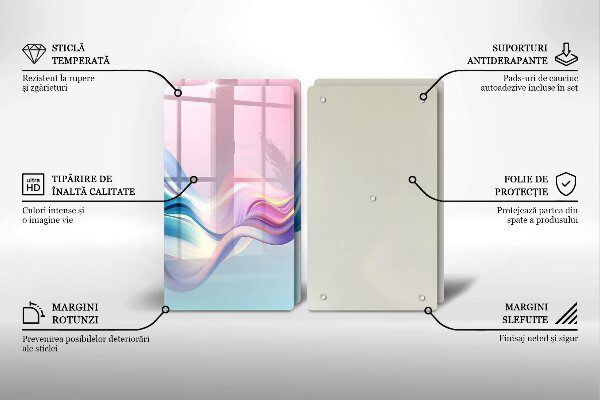 Skyddsplatta för spis Pastell abstraktion