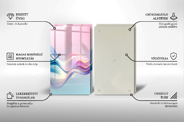 Skyddsplatta för spis Pastell abstraktion