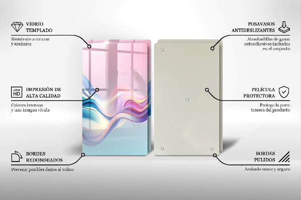 Skyddsplatta för spis Pastell abstraktion