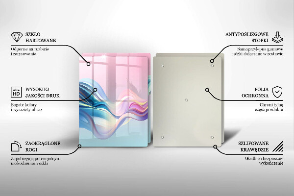 Skyddsplatta för spis Pastell abstraktion