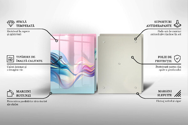 Skyddsplatta för spis Pastell abstraktion