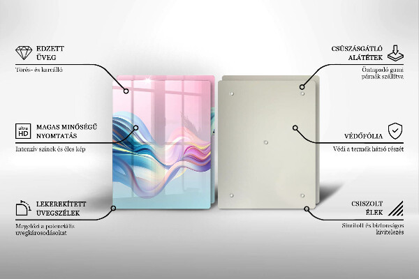 Skyddsplatta för spis Pastell abstraktion