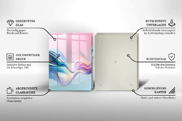 Skyddsplatta för spis Pastell abstraktion