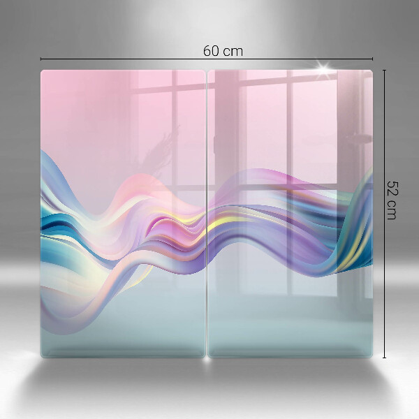 Skyddsplatta för spis Pastell abstraktion