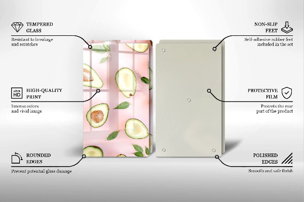 Kokkärlskydd Avokado mönster