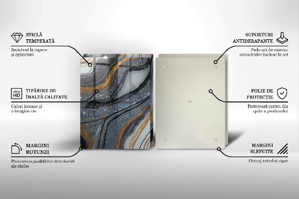 Skydd för induktionsspis sten med guld