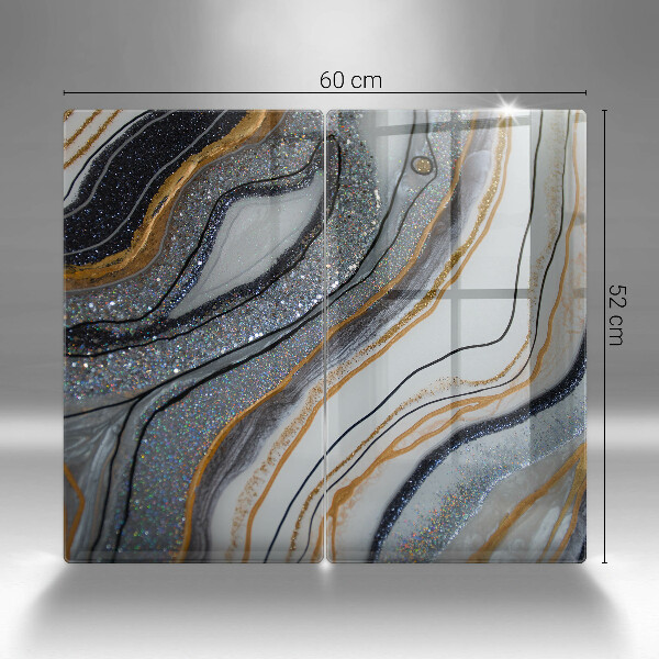 Skydd för induktionsspis sten med guld