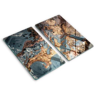 Skydd för spis Gyllene stenstruktur