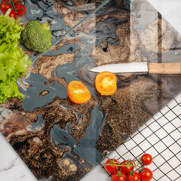 Skydd för spis Gyllene stenstruktur