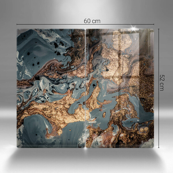 Skydd för spis Gyllene stenstruktur