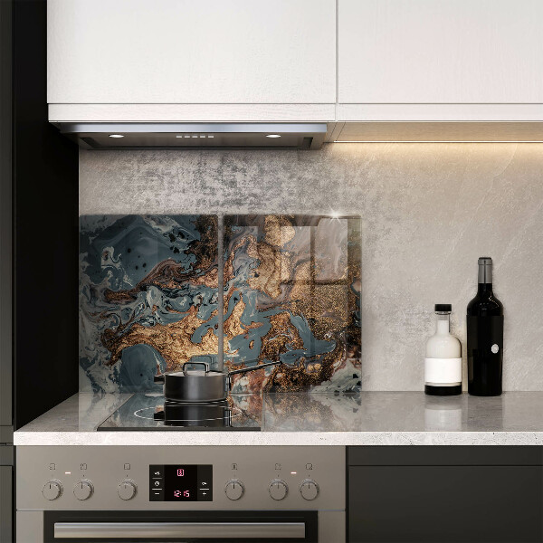 Skydd för spis Gyllene stenstruktur