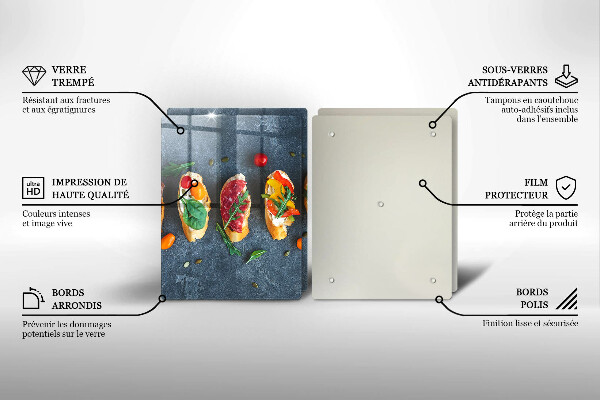 Skydd för spis Färgglada smörgåsar