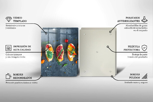 Skydd för spis Färgglada smörgåsar