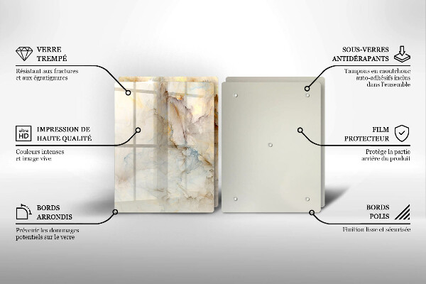 Skydd för spis Marmorstruktur med guld