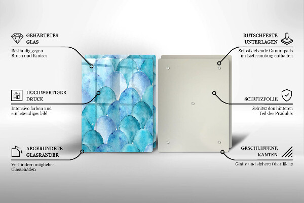 Skyddsplatta för spis Akvarell skalor