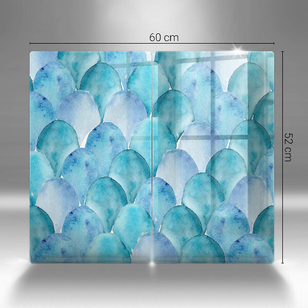 Skyddsplatta för spis Akvarell skalor