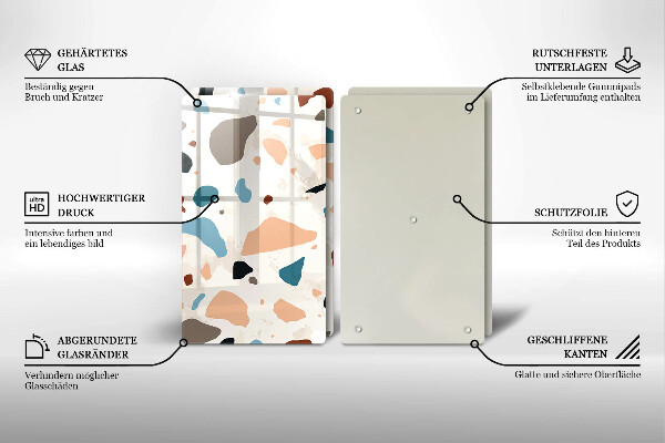 Skyddsplatta för spis Dekorativt stengods