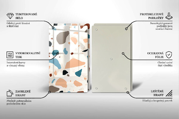 Skyddsplatta för spis Dekorativt stengods