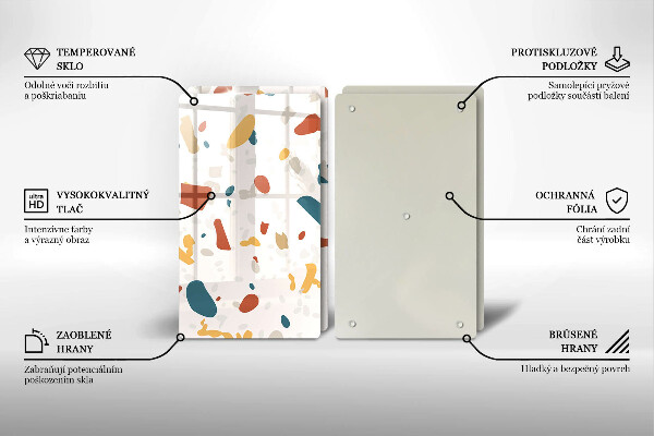 Skyddsplatta för spis Dekorativt stengods