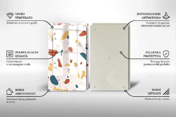 Skyddsplatta för spis Dekorativt stengods