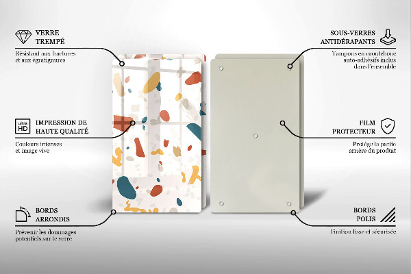 Skyddsplatta för spis Dekorativt stengods