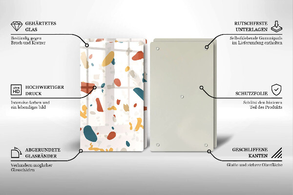 Skyddsplatta för spis Dekorativt stengods