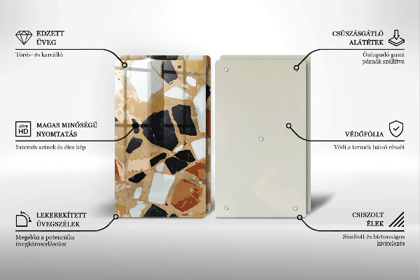 Skyddsplatta för spis Dekorativ stenplatta