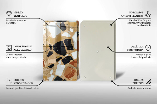 Skyddsplatta för spis Dekorativ stenplatta