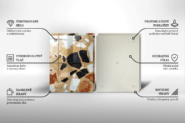 Skyddsplatta för spis Dekorativ stenplatta