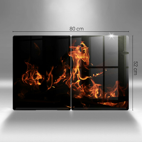 Skyddsplatta för spis Eld, levande låga