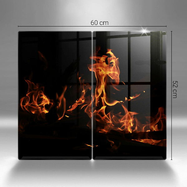 Skyddsplatta för spis Eld, levande låga