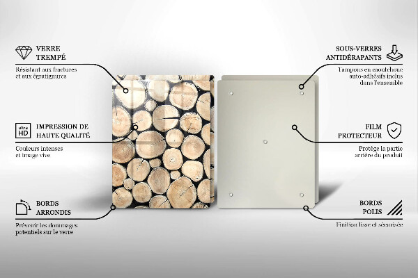 Kokkärlskydd Trästammar