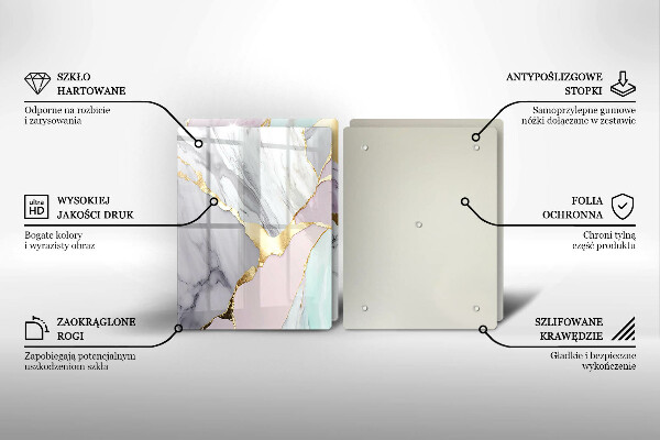 Skydd för spis Pastell marmor