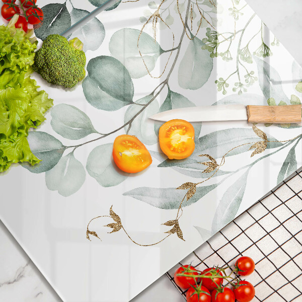 Skydd för spis Målade växter