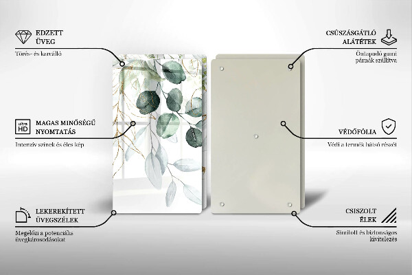 Skydd för spis Målade växter