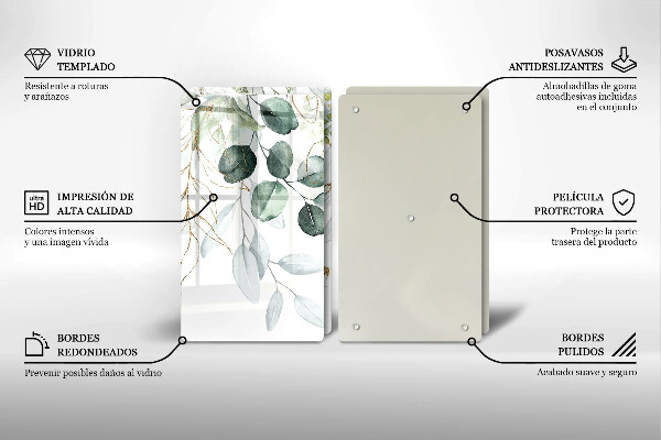 Skydd för spis Målade växter