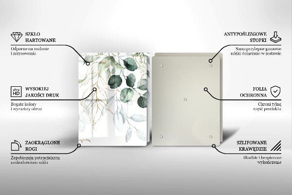 Skydd för spis Målade växter